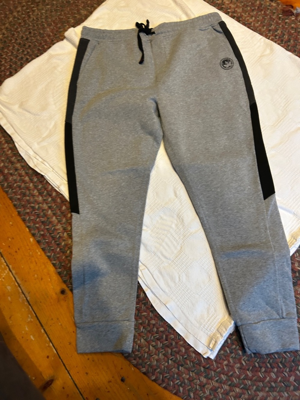 Canada Goose Gray Sweatpants with Black Trim